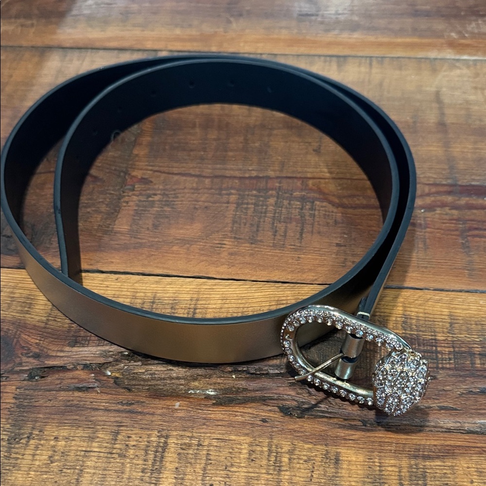 Kurt Geiger brushed gold Belt with embellished Buckle